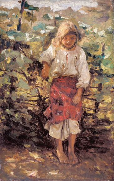 Image - Fotii Krasytsky: Ukrainian Girl by a Fence.